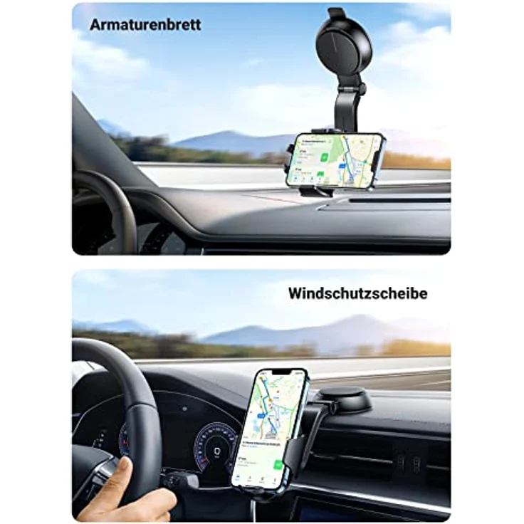 UGREEN KFZ Handyhalterung Auto Saugnapf Armaturenbrett 360° Autohalterung Handy Halterung PKW Universal Handyhalter fürs Auto – Bild 3