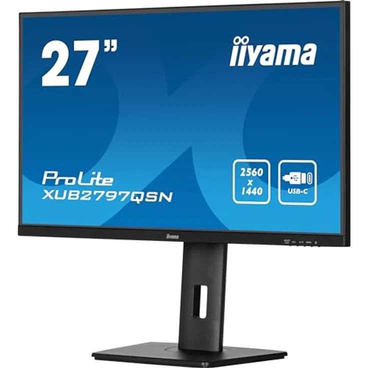 iiyama Prolite XUB2797QSN-B2 27" IPS LED-Monitor WQHD 100Hz USB-C Dock 65W LAN Schwarz – Bild 5