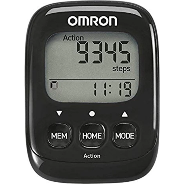 OMRON Schrittzähler Walking Style IV mit präzisem 3D Sensor zur Messung von Schritten, Entfernung, normalen und aeroben Schritten sowie verbrannten Kalorien – Bild 1