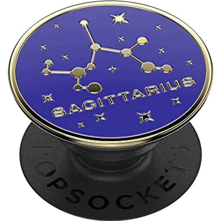 PopSockets: PopGrip - Ausziehbarer Sockel und Griff mit einem Austauschbarem Top für Smartphones und Tablets - Enamel Zodiac Sagittarius – Bild 1