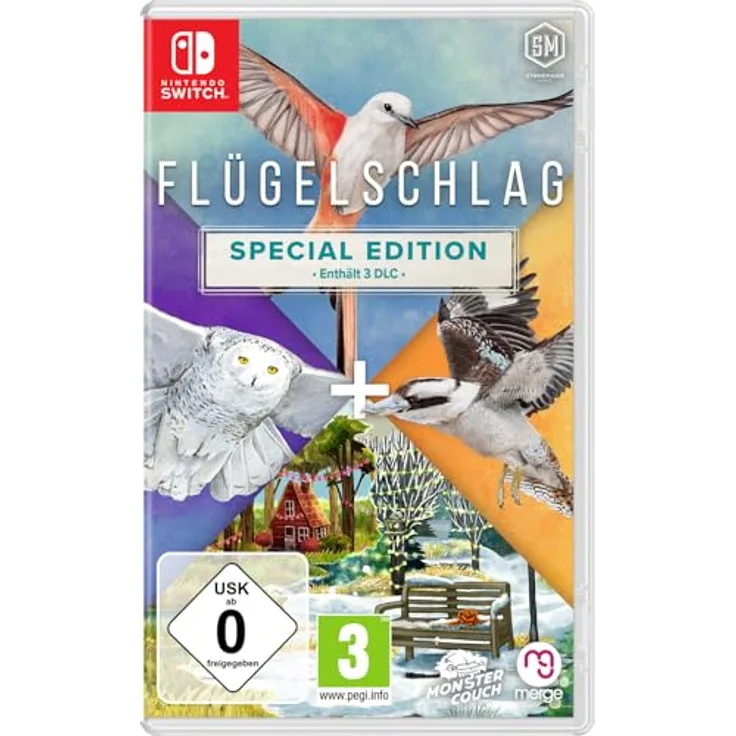 maximum entertainment uk limited Flügelschlag Special Edition [Nintendo Switch], Strategie-Kartenspiel über Vögel mit Europa- und Ozeanien-Erweiterungen