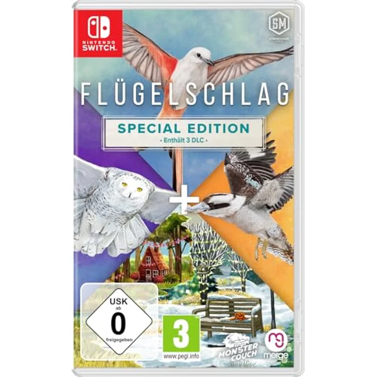 maximum entertainment uk limited Flügelschlag Special Edition [Nintendo Switch], Strategie-Kartenspiel über Vögel mit Europa- und Ozeanien-Erweiterungen – Bild 1