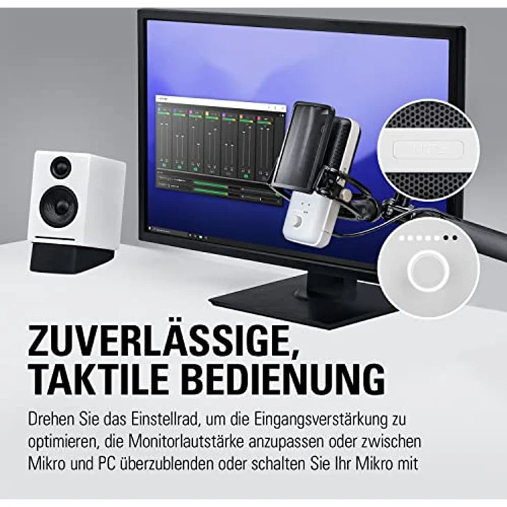 Elgato Wave:3 White - Professionelles USB-Kondensatormikrofon für Streaming, Podcasts, Gaming und Homeoffice, gratis Mixing-Software, Soundeffekt-Plugins, Anti-Verzerrung, Plug & Play, für Mac/PC – Bild 4