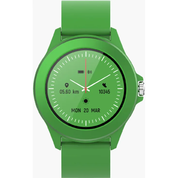 FOREVER Colorum CW-300 Smartwatch Tracker Wasserdicht IP68 Multi-Sport-Funktion Armband Uhr Bluetooth, Benachrichtigungen aus der App, Musiksteuerung für Android iOS Grün