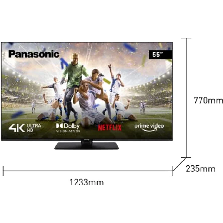 Panasonic TX-55MX600E, 55 Zoll 4K Ultra HD LED Smart TV, High Dynamic Range (HDR), Linux TV, Dolby Atmos & Dolby Vision, Google Assistant & Amazon Alexa Unterstützung, Bluetooth, Schwarz – Bild 2
