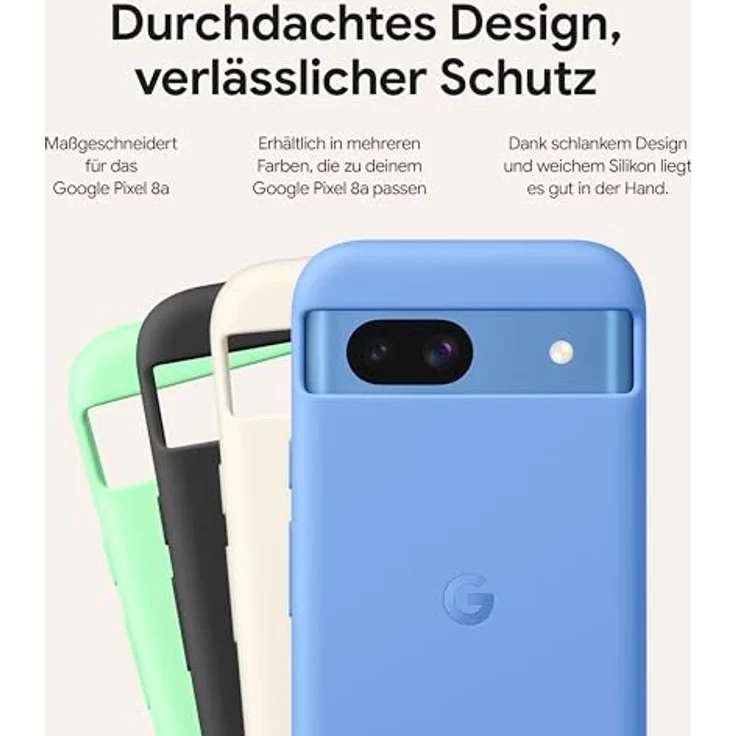 Google Pixel 8a Case – Langlebiges, fleckenabweisendes Silikon – Schutzhülle für Android-Smartphone – Porcelain – Bild 3