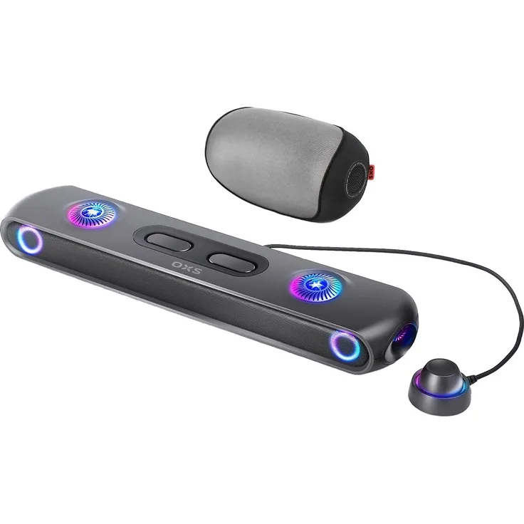 OXS Thunder Pro+ Gaming Soundbar, 7.1.2-Kanal mit Dolby Atmos, drei EQ-Modi, Schwarz