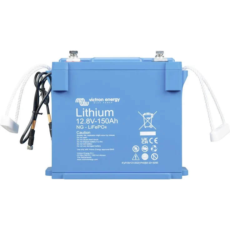 Victron Energy Solarakku LiFePO4 150Ah, 12,8V Lithium-Batterie mit 1920 Wh, IP65 Schutzklasse und langlebigem BMS