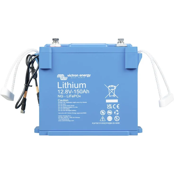 Victron Energy Solarakku LiFePO4 150Ah, 12,8V Lithium-Batterie mit 1920 Wh, IP65 Schutzklasse und langlebigem BMS