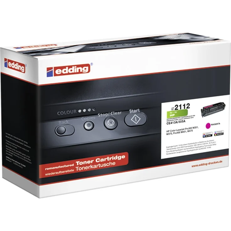 Edding 305A (M), Toner für Laser-Drucker mit hervorragender Druckqualität, magenta