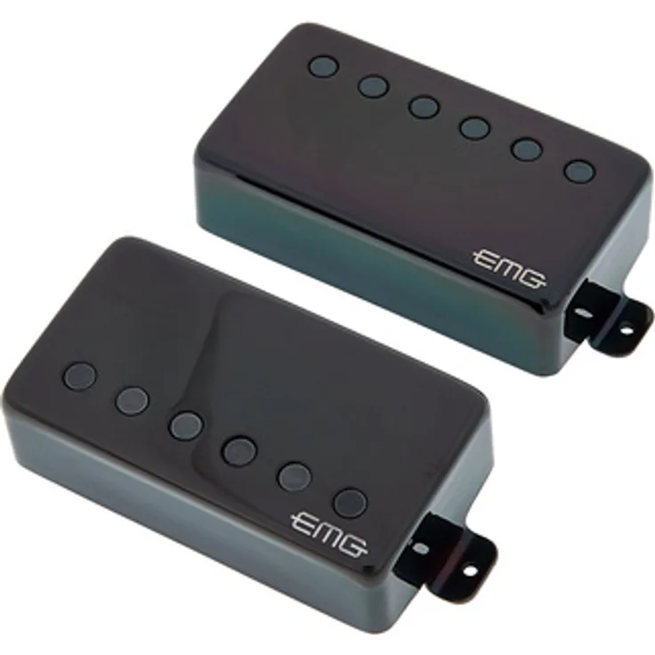 EMG JH "HET" Set BC, Aktives James Hetfield Signature Tonabnehmer Set mit Black Chrome Finish, inkl. lötfreies Installationssystem