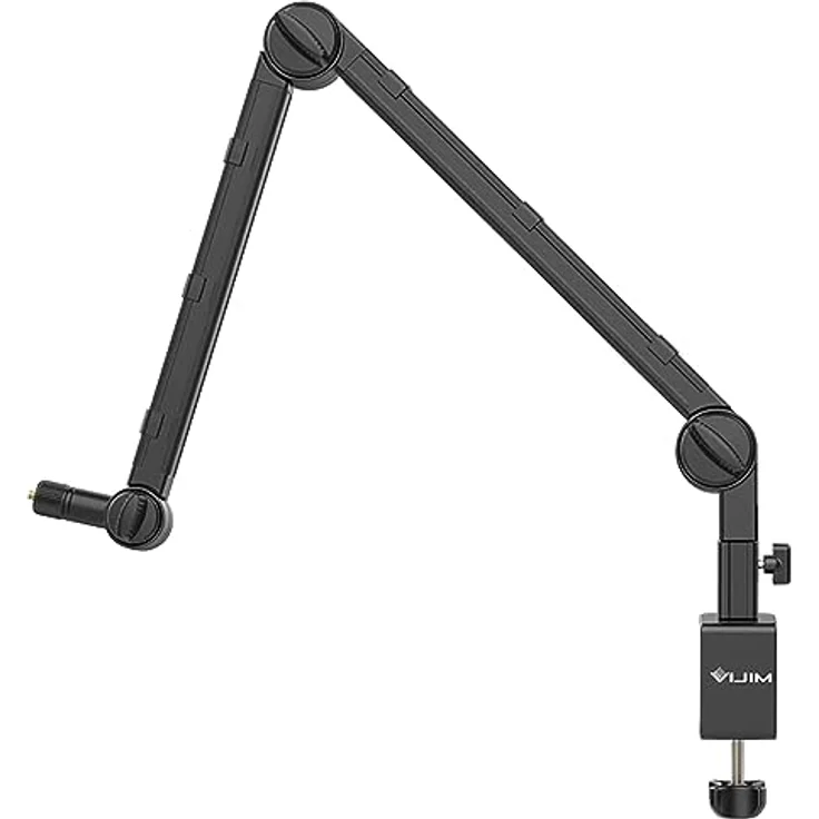Vijim LS25, Multifunktions-Stativ aus Metall, Schwarz, flexibel einstellbar, 360° drehbar, geeignet für Mikrofone und Kameras bis 2 kg – Bild 1