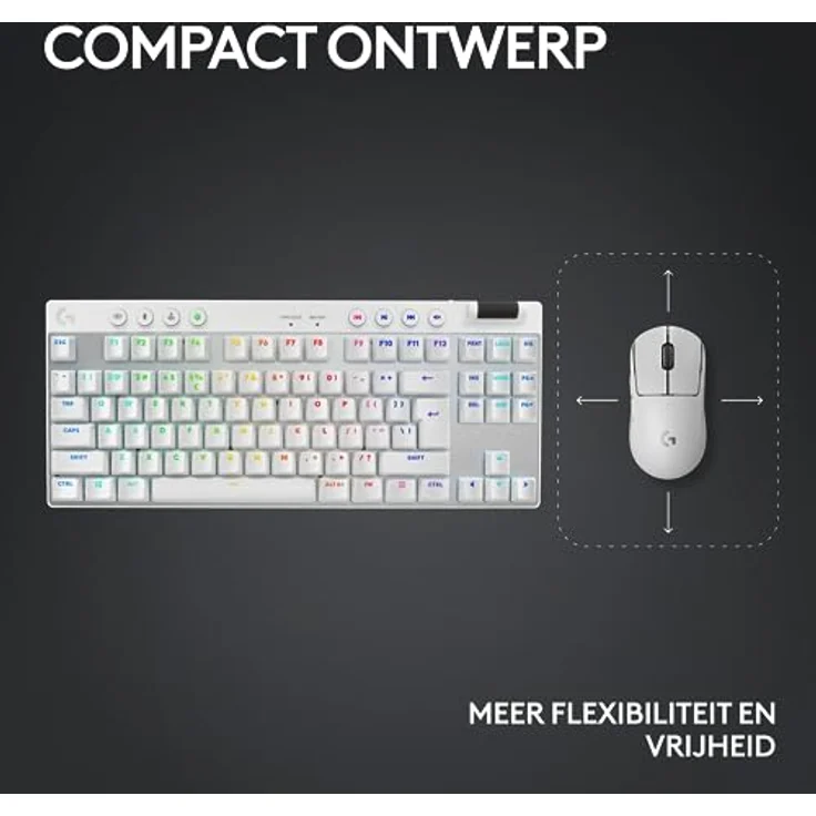 Logitech G PRO X TKL (Eng. Int., Kabellos), Weiss, Mechanische Tastatur für professionelles Gaming mit LIGHTSPEED-Konnektivität – Bild 7