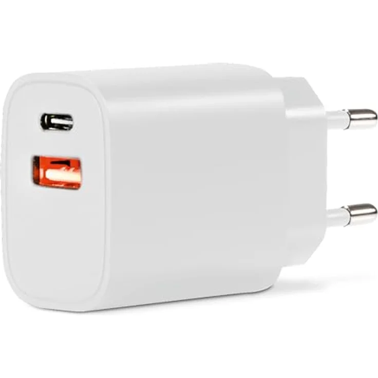 TechniSat USB-C Netzteil - 2 Port Schnellladegerät mit hoher Ausgangsleistung und kompaktem Design, Weiß – Bild 1