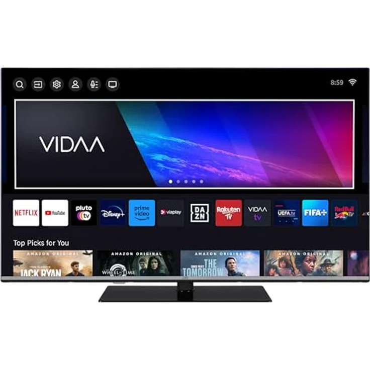 JVC VIDAA LT-55VDQ6555, 55 Zoll QLED Smart TV, 4K UHD, HDR mit Dolby Vision und Dolby Atmos, inkl. 6 Monate HD+, Triple-Tuner, schwarz – Bild 2