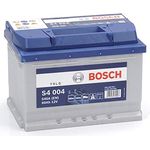 Bosch S4 004 Autobatterie, 12V 60Ah 540A, wartungsfrei für Klein- und Mittelklasseautos