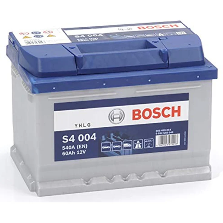Bosch S4 004 Autobatterie, 12V 60Ah 540A, wartungsfrei für Klein- und Mittelklasseautos – Bild 1