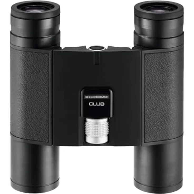 Eschenbach Fernglas Club 10x25 B, Dachkant-Fernglas mit BAK-4-Prismen, 25mm Öffnung, wasserdicht, Schwarz (gummiert) – Bild 2