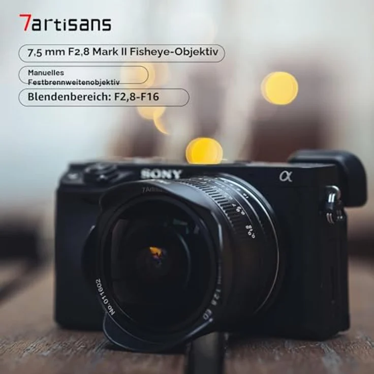 7artisans 7,5 mm f2.8 Mark II, APS-C Fischaugen-Weitwinkel-Objektiv mit 190° Blickwinkel für Canon R Mount Kameras R RP R5 R6 – Bild 4