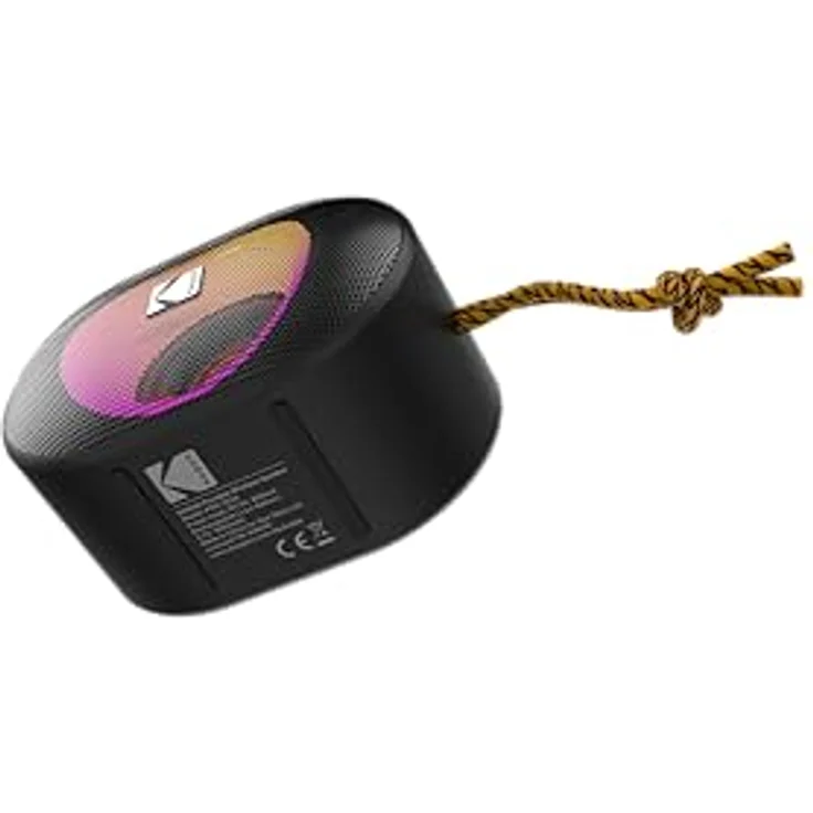 KODAK PWS-2234, Tragbarer Bluetooth-Lautsprecher mit IPX6 wasserdichter Bauweise, immersivem Klang und 9,5 Stunden Akkulaufzeit, Schwarz – Bild 5