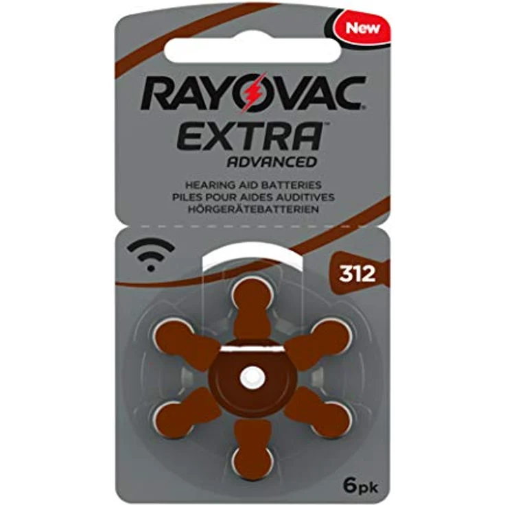 Rayovac Extra Advanced Zink Luft Hörgerätebatterie (in der Größe 312er Pack, mit 30 Batterien, geeignet für Hörgeräte Hörhilfen Hörverstärker) braun – Bild 2
