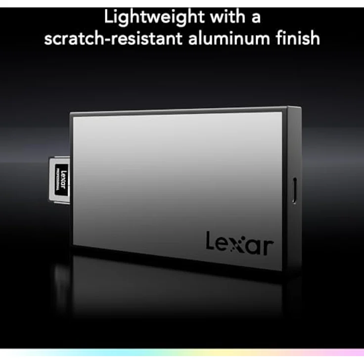 Lexar PRO Workflow SD Dual-Slot Reader, Speicherkartenlesegerät mit USB 3.2, bis zu 312 MB/s, Aluminiumoberfläche – Bild 3