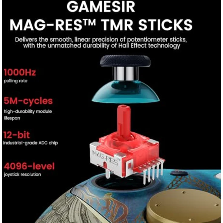 GameSir G7 Pro 1000Hz Controller in WUCHANG: Fallen Feathers Edition mit Ladestation, TMR Joysticks, verstellbaren Triggern und 4 programmierbaren Tasten für Xbox Series X|S, Xbox One, Windows 10/11 & Android – Bild 3