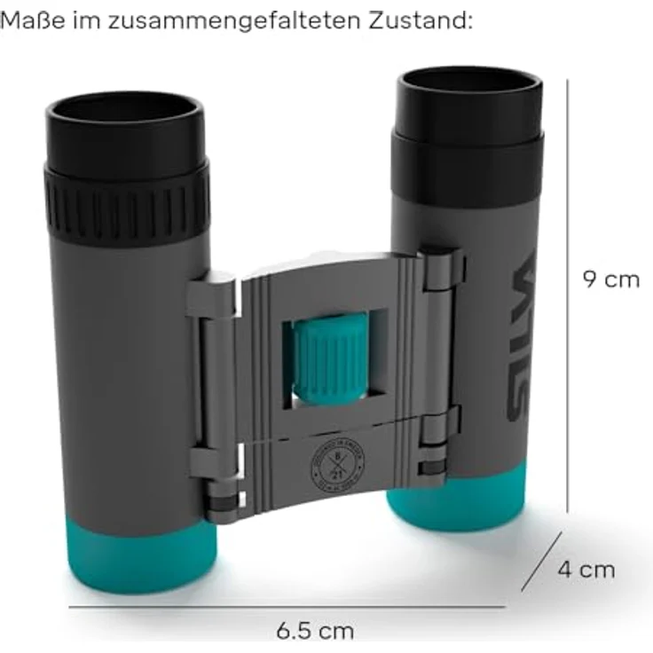 Silva Pocket 8X Fernglas, 8x21 wasserfest mit BK7 Optik, faltbar, inkl. Etui und Handschlaufen – Bild 5