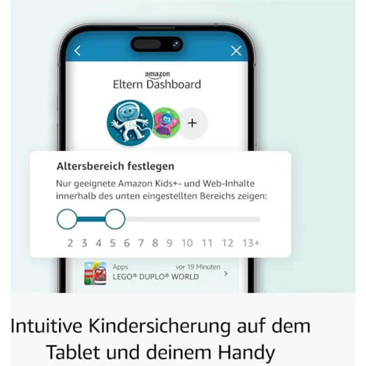 AMAZON Fire HD 10 Kids (2023), Tablet, 32 GB, kindersicher mit rosa Hülle, Schwarz – Bild 2