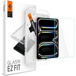 Spigen Glas.tR EZ Fit Schutzglas kompatibel mit iPad Pro 11 Zoll M4 (2024), 5. Generation, Installationsschablone, Kristallklar, 9H Folie