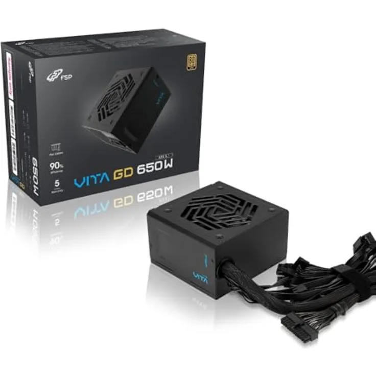 Fortron FSP VITA GD 650W, PC-Netzteil, 80 PLUS® Gold-Zertifizierung, modulares Design