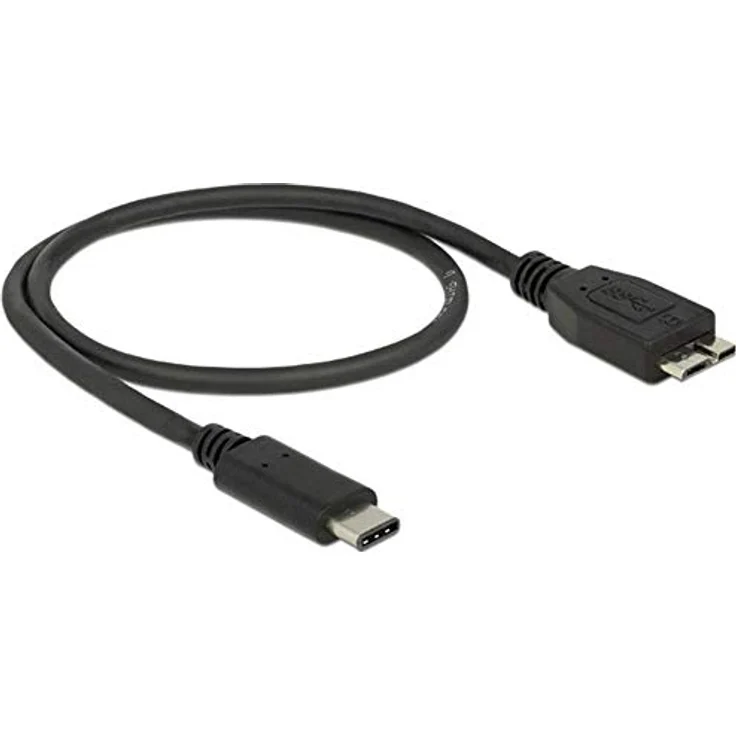Delock Kabel SuperSpeed USB 10 Gbps (USB 3.1, Gen 2) USB Type-C Stecker > USB Typ Micro-B Stecker 0,5 m schwarz (83676) - Preisvergleich – Bild 2