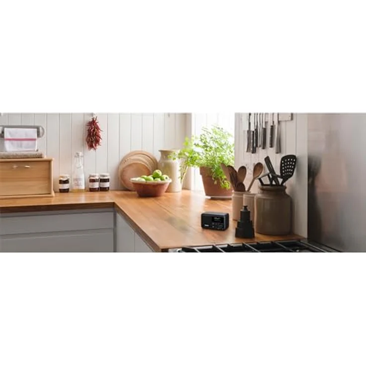 MEDION S66822 Tragbares Mini DAB+ Radio mit Bluetooth (Akku, dimmbares Farbdisplay, Teleskopantenne, Sleeptimer,Wecker, Snooze, AUX, USB-C) in schwarz – Bild 3