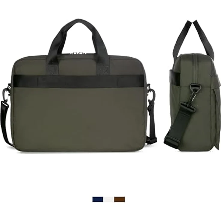 bugatti Legere Aktentasche 40 cm, Laptopfach, oliv, 100% Polyester – Bild 3