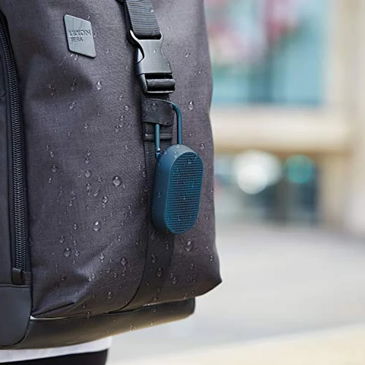 Lexon MINO T Bluetooth-Lautsprecher mit Karabiner, wasserabweisend (Schwarz) – Bild 4