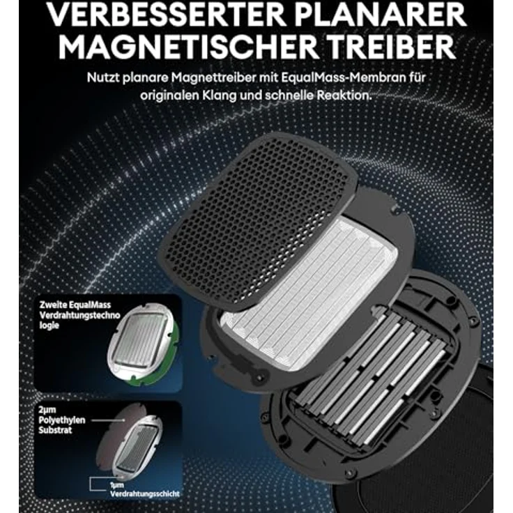 Edifier STAX Spirit S5 Wireless Planarer Magnet Kopfhörer, Snapdragon Klang, aptX Adaptive, Hi-Res Audio (LDAC LHDC), Bluetooth 5.4, 80Std. AKKU – Bild 2