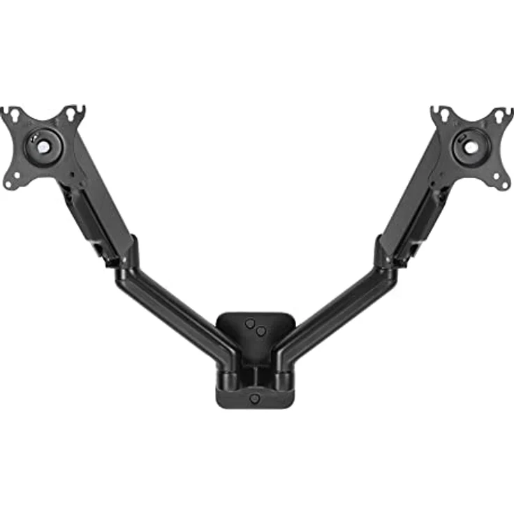 Deltaco ARM-0361, Wandhalterung für 2 Monitore bis 32", VESA kompatibel mit Kabelführung, Schwarz – Bild 4