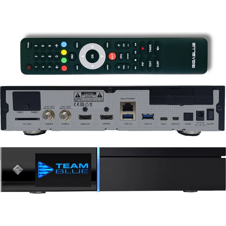 Gigablue UHD Quad 4K Pro, SAT-Receiver mit 2x FBC DVB-S2 Twin Tuner und 1TB SSD, HDR10, Multiroom, E2 Linux OS