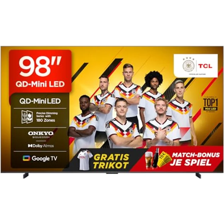 TCL 98Q6C 4K QD-Mini LED TV, 248 cm (98"), mit Dolby Atmos und Triple-Tuner, schwarz – Bild 2