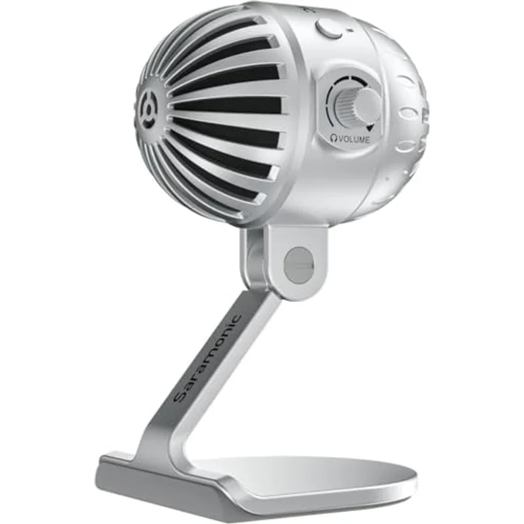 Saramonic SmartMic MTV550 Silber, USB-Mikrofon mit wählbaren Aufnahmemodellen und Echtzeitüberwachung – Bild 1