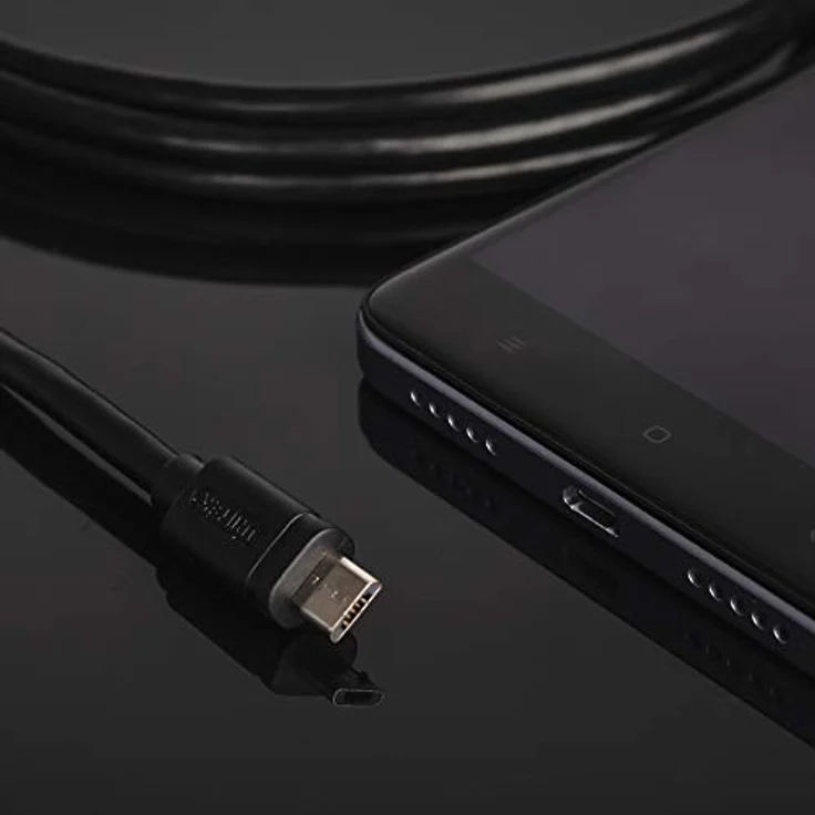 Unitek Y-C435GBK USB A auf micro USB Kabel/ 3 Meter/Quick Charge 2,5 A/USB 2.0 480 Mbps/100% Kupfer/Schwarz, PVC Ummantelung – Bild 4