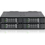 ICY DOCK ToughArmor MB699VP-B V3-4X U.2 NVMe PCIe 4.0 SSD zu SFF-8612 OCuLink (nach SFF-9402 Rev 1.1) Wechselrahmen Metall Schwarz (kompatibel zu Tri-Mode Karten)