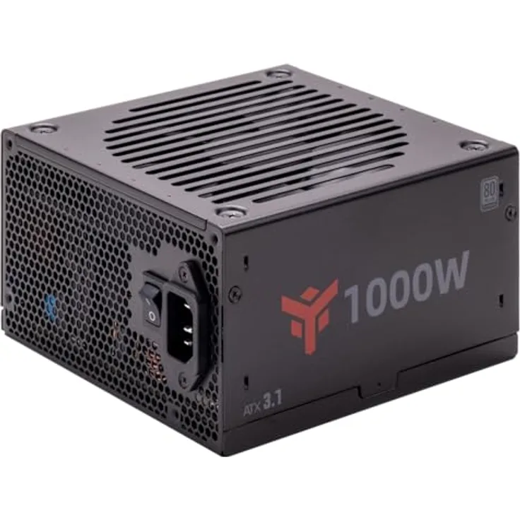 iTek PBI1000, 1000W Netzteil mit 80 Plus Platinum, ATX 3.1, modular, 14 cm FDB-Lüfter, japanische Kondensatoren