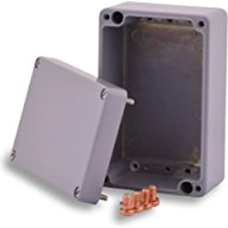 BOXEXPERT Aluminium Industriegehäuse Serie Alster 125x80x57mm, wetterfest mit IP66-Schutz und Korrosionsschutz – Bild 1