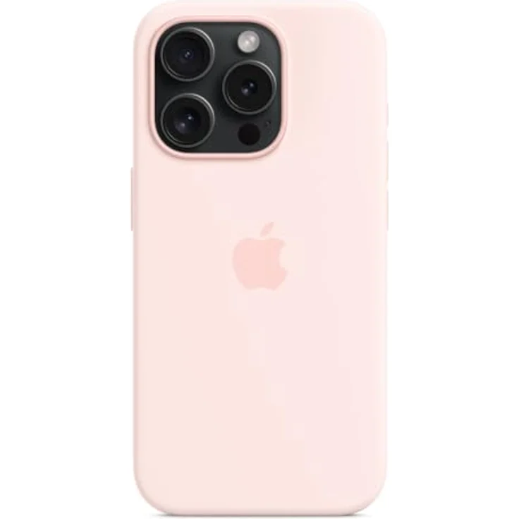 Apple iPhone 15 Pro Silikon Case mit MagSafe – Hellrosa ​​​​​​​ – Bild 4