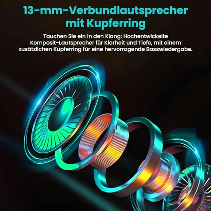 Extralink Harmonysound V1.0, Bluetooth 5.3 In Ear Kopfhörer, kabellos, IPX4, Sport, Fitness, LED, Siri – Bild 5