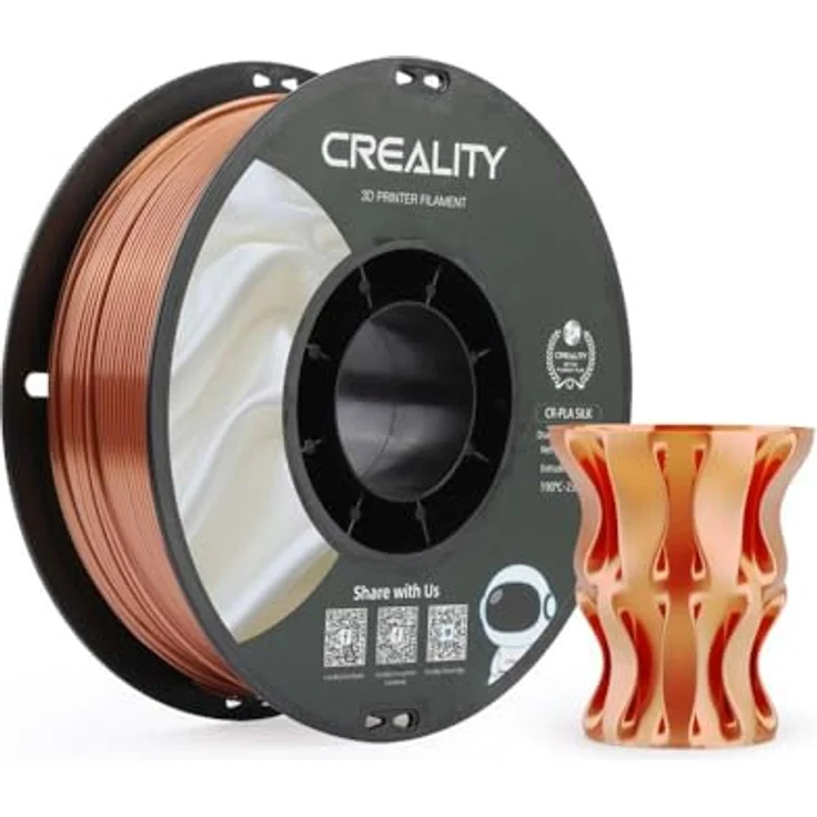 Creality CR-Silk 3301120002 Filament, rotes Kupfer, 1 kg Rolle, 1,75 mm, kompatibel mit 99 % FDM 3D-Druckern – Bild 2