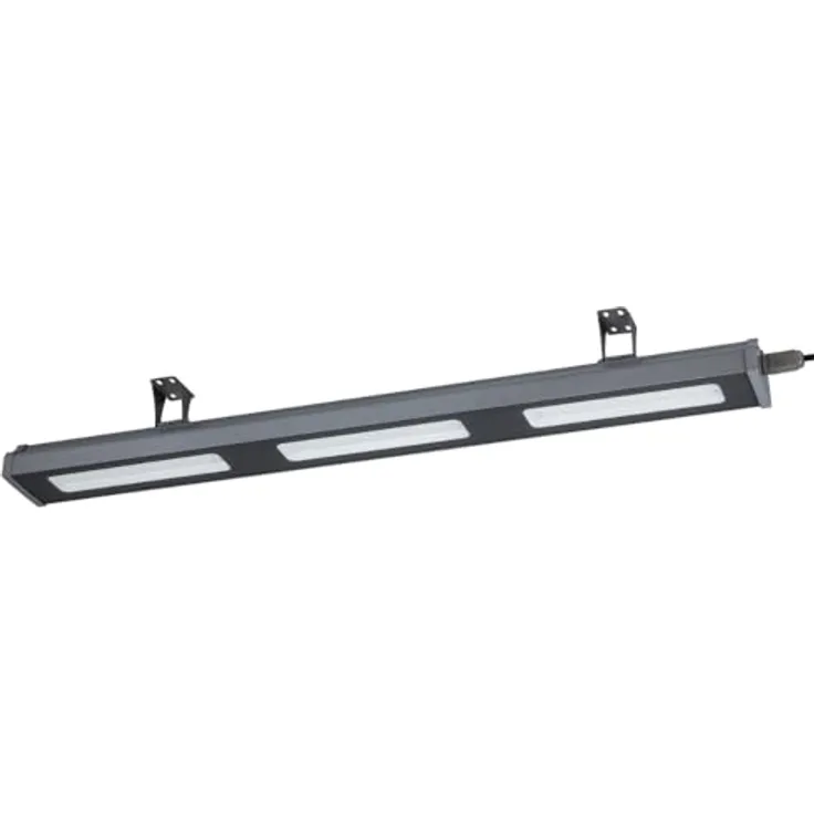 LUXULA LED Hallenstrahler eckig, 5000K (neutralweiß), LED-HighBay linear, IP65, TÜV-geprüft, 120 lm/W, 120°, robustes Gehäuse, Hallenleuchte (150 Watt)
