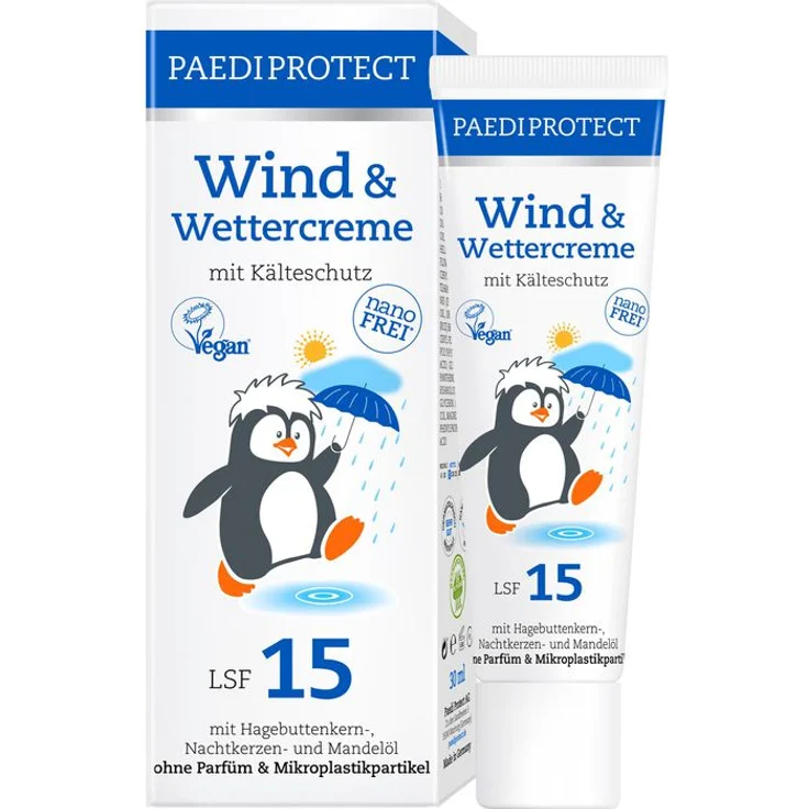 PAEDIPROTECT Hautcreme Wind und Wettercreme, mit Kälteschutz und LSF 15, unparfümiert, 30ml – Bild 1