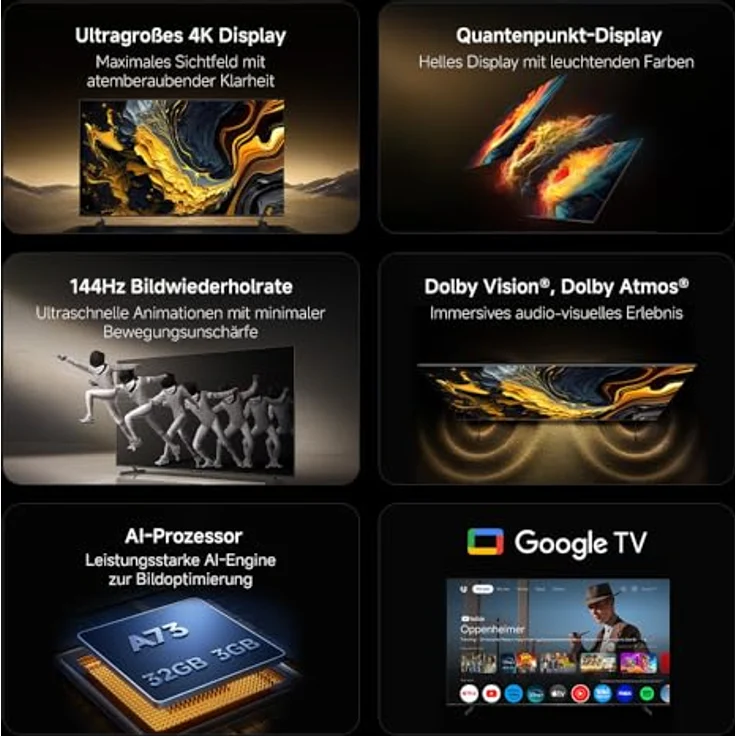 Xiaomi TV MAX 100, 100 Zoll QLED Smart TV mit 4K, 144Hz, Google TV und Dolby Vision – Bild 2